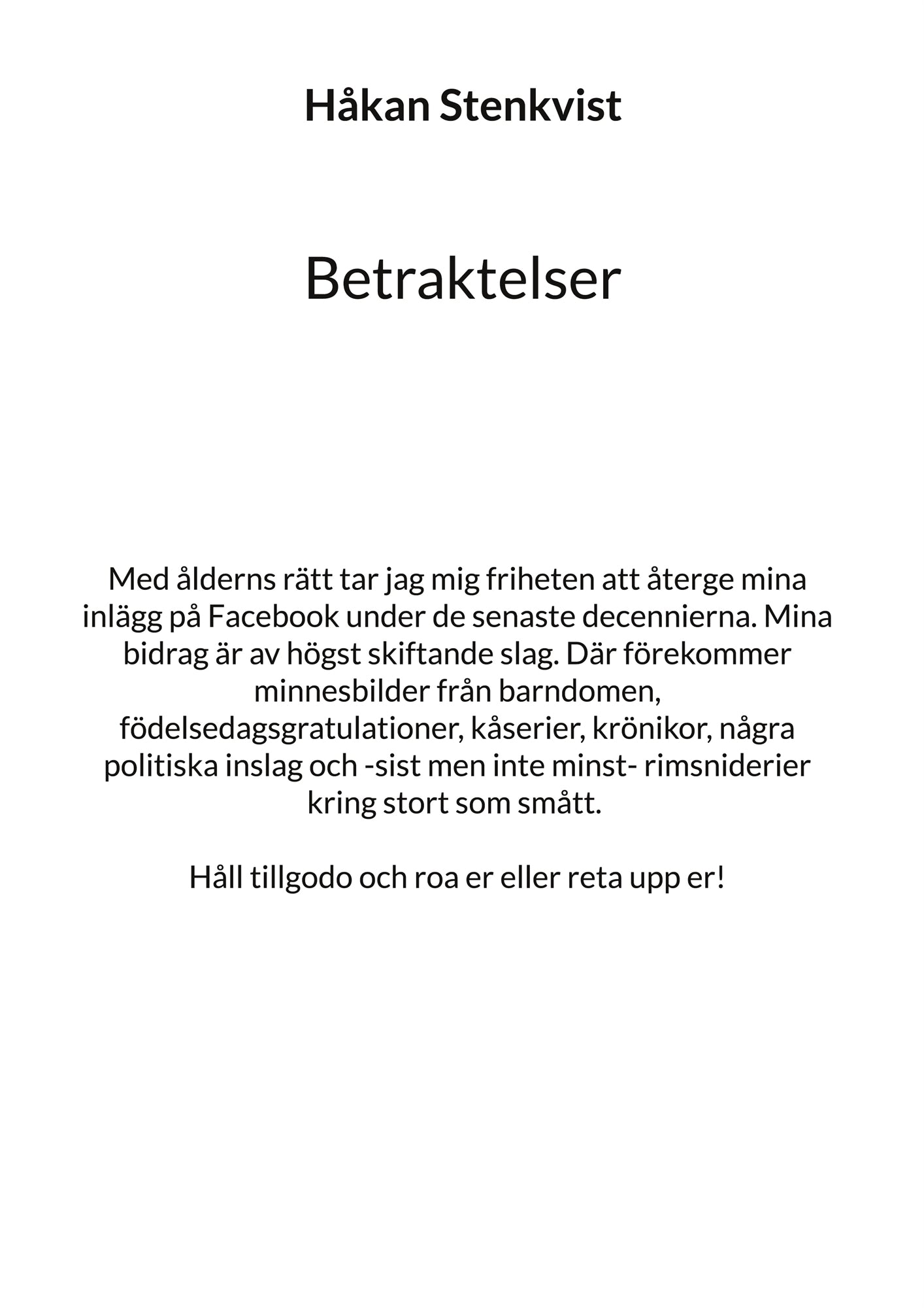 Betraktelser – E-bok