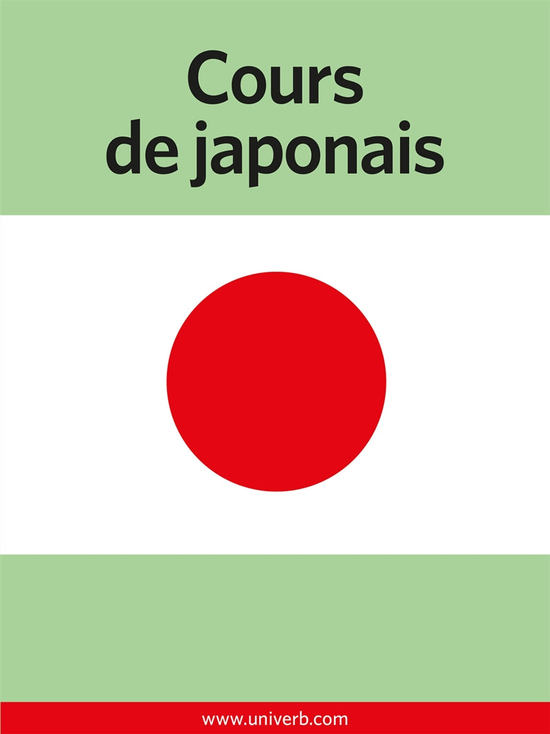 Cours de japonais – E-bok