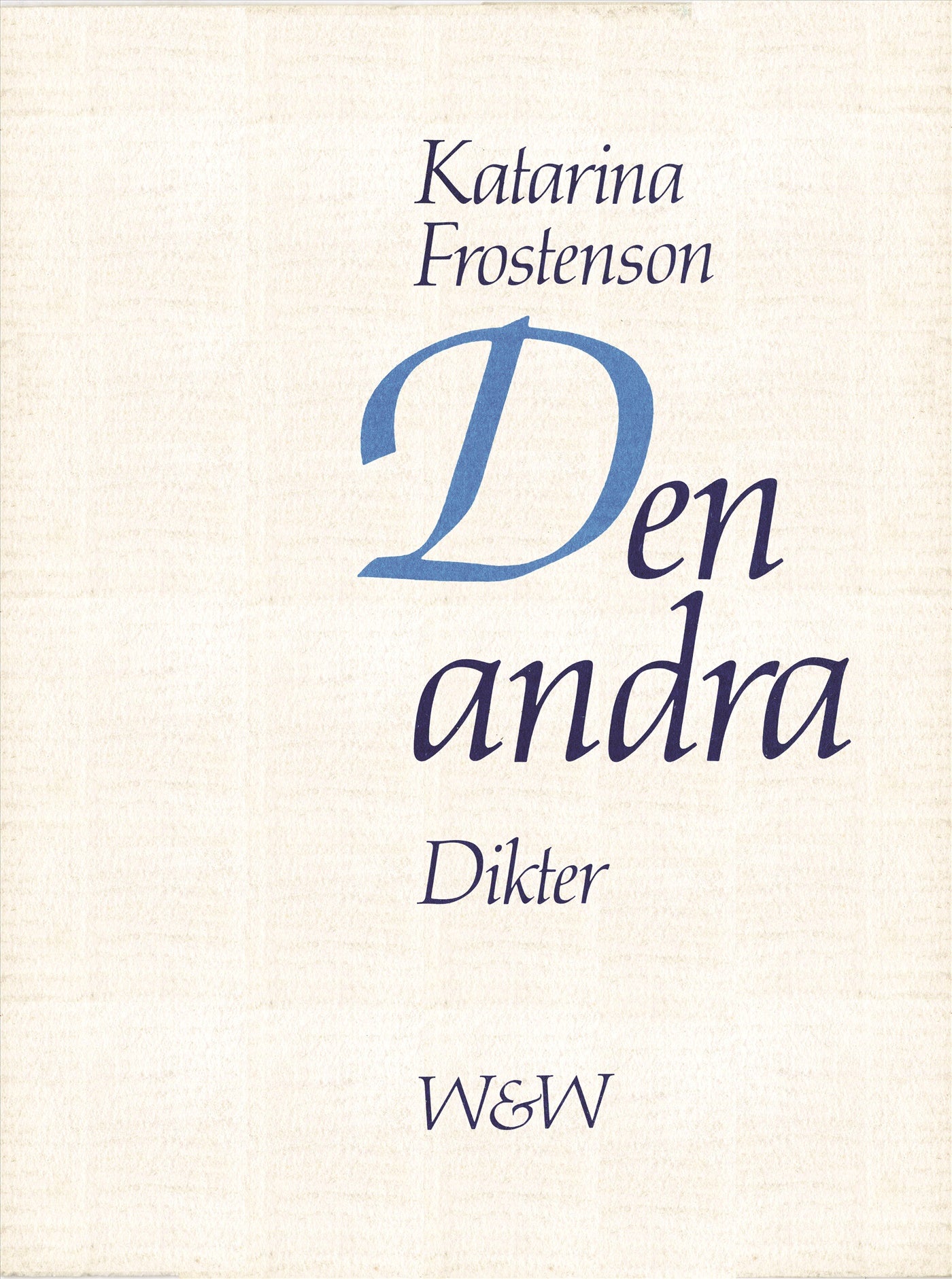 Den andra – E-bok