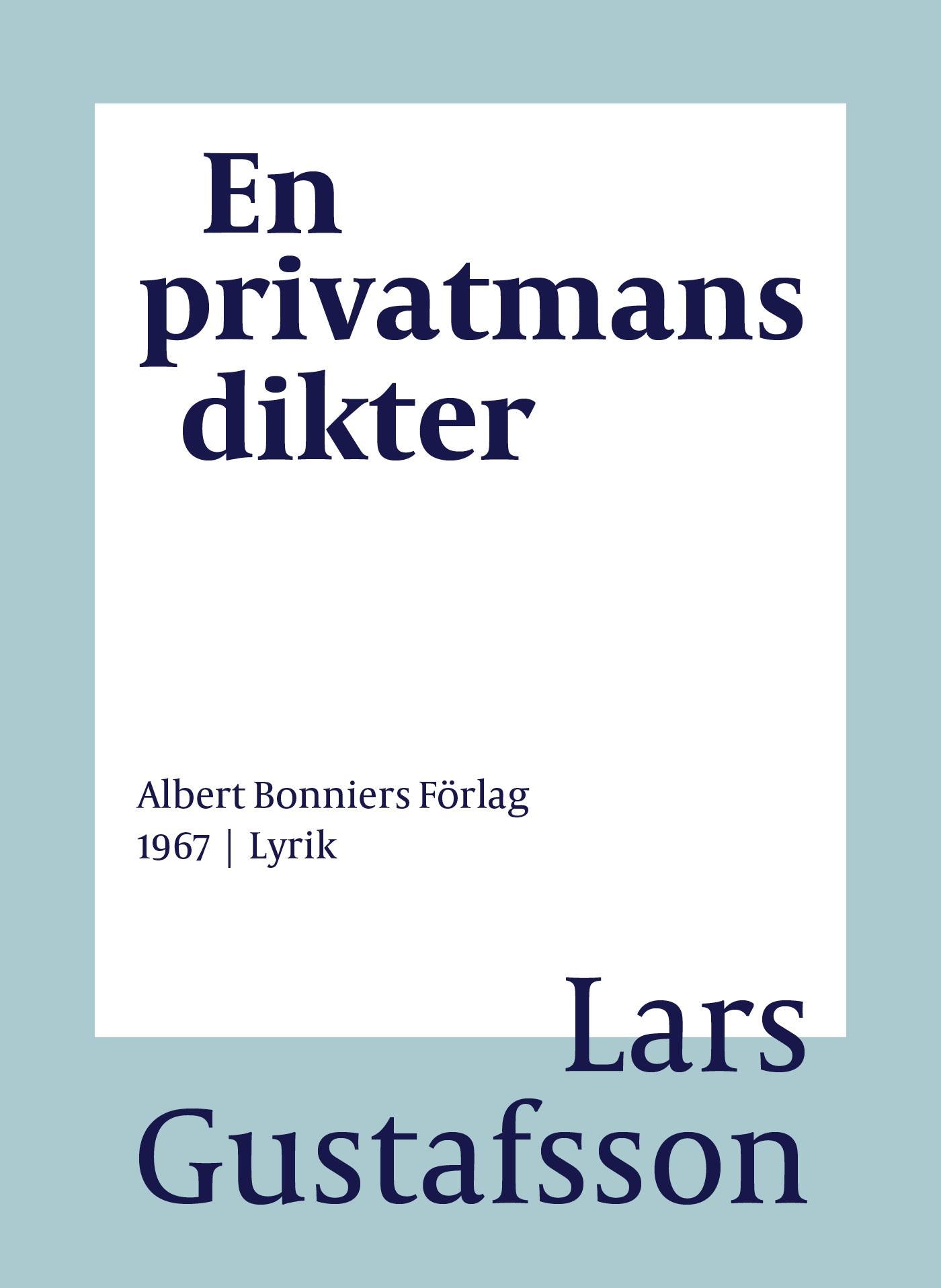 En privatmans dikter – E-bok