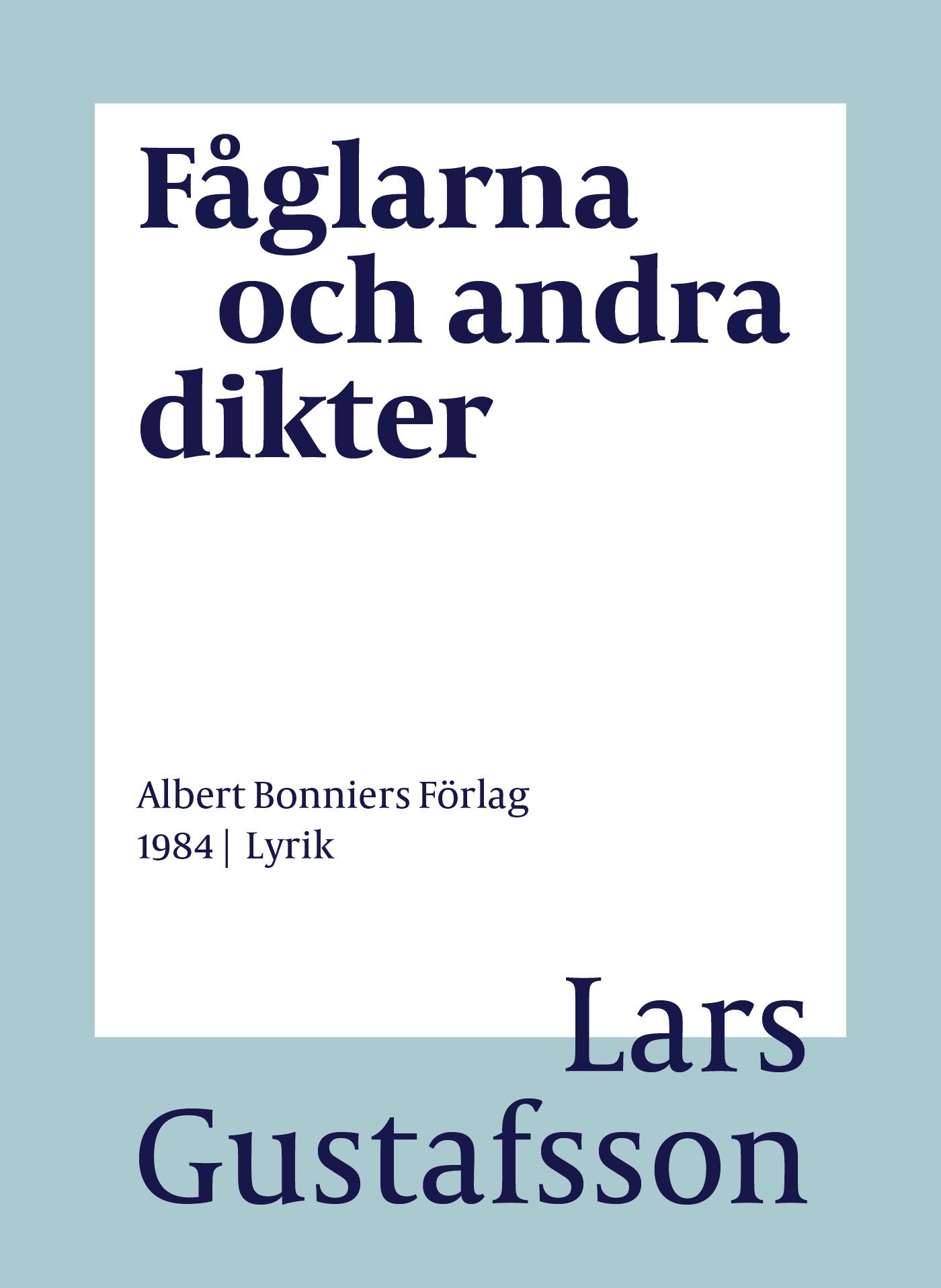 Fåglarna och andra dikter – E-bok
