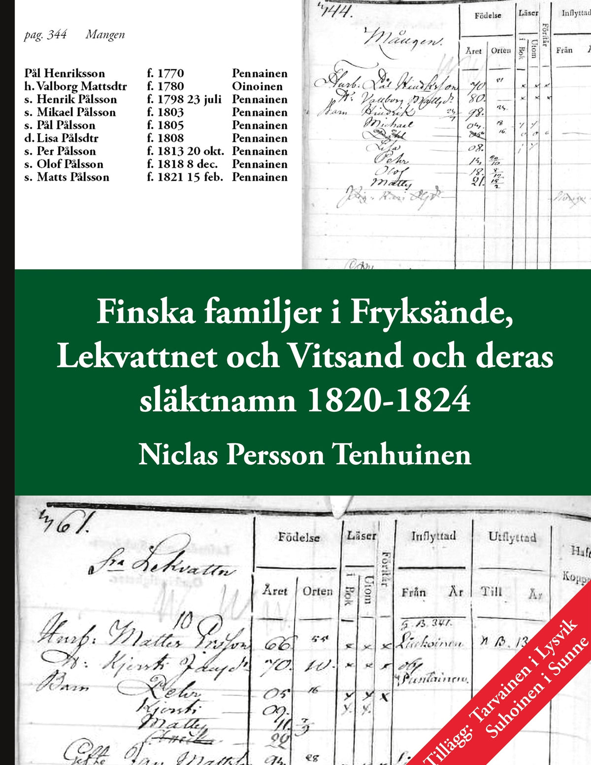 Finska familjer i Fryksände, Lekvattnet, Vitsand och deras släktnamn 1820-1824 - med tillägg av Ransby i Lysvik och Lövåsen i Sunne: - Appendix med mantalslängder under 1600-talet, kyrkobok 1711-1719 samt släktnamnsformer 1707-1803 – E-bok