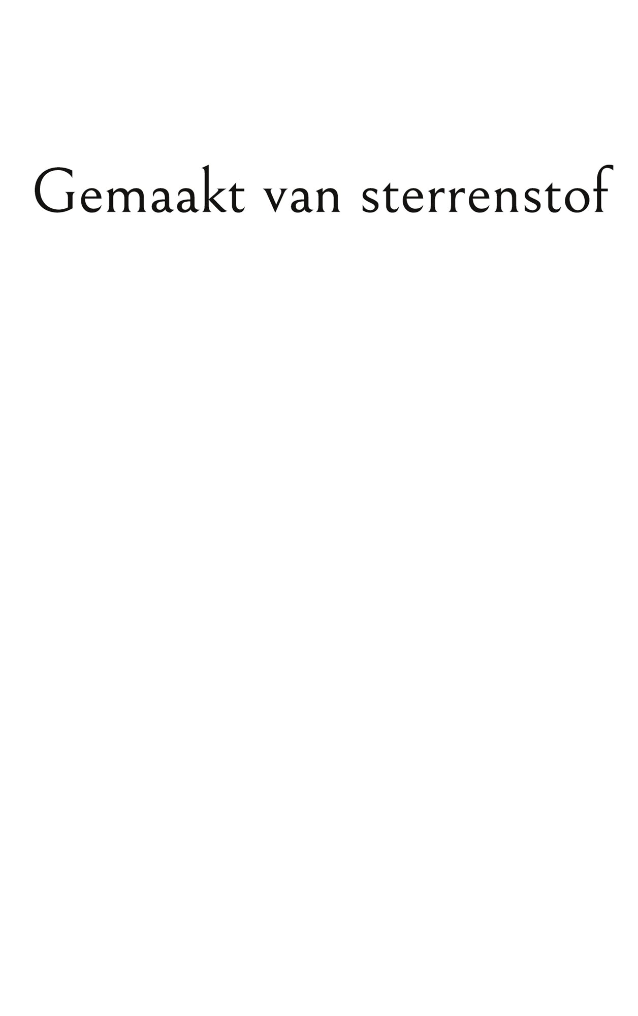 Gemaakt van sterrenstof – E-bok