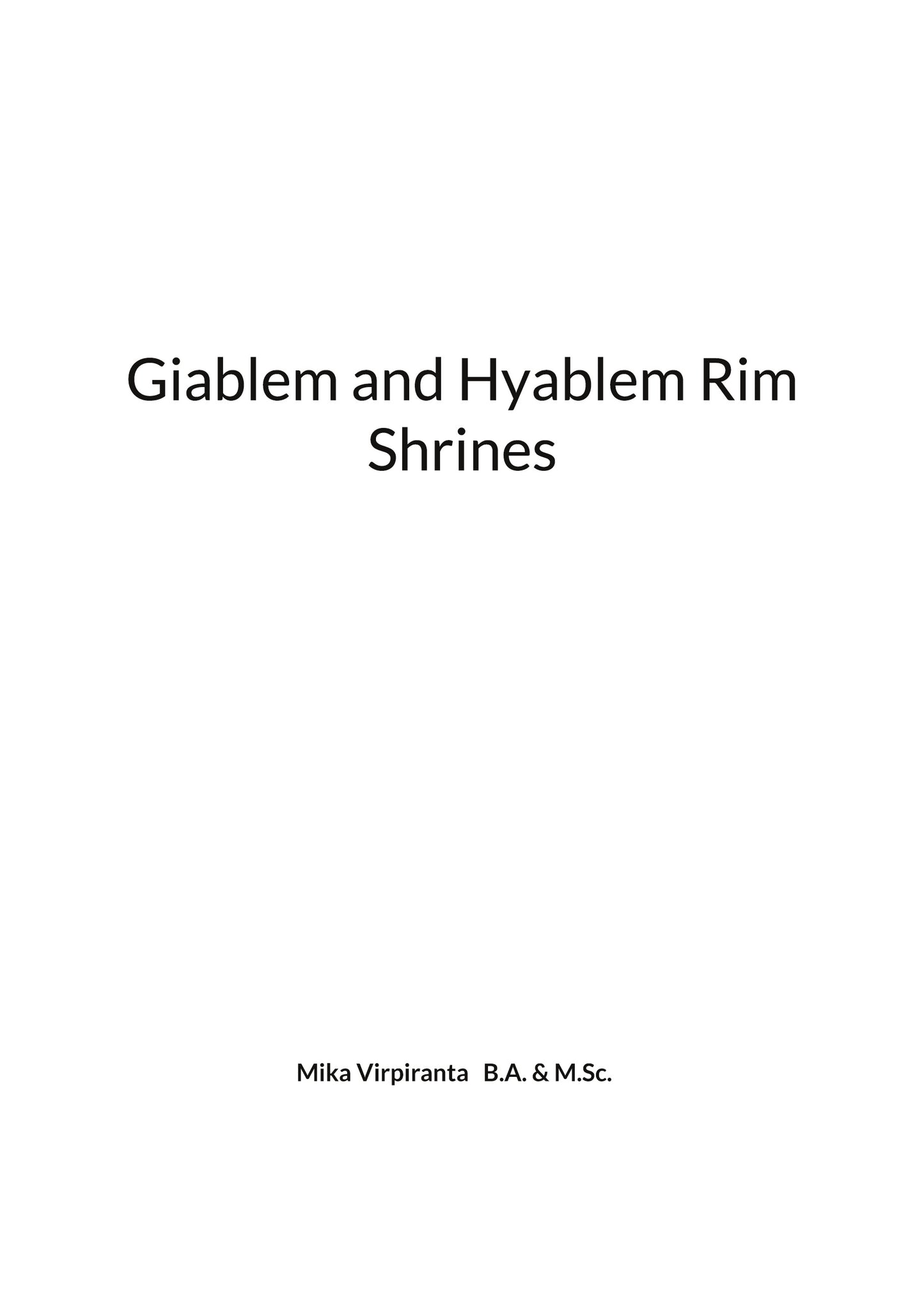 Giablem and Hyablem Rim Shrines – E-bok