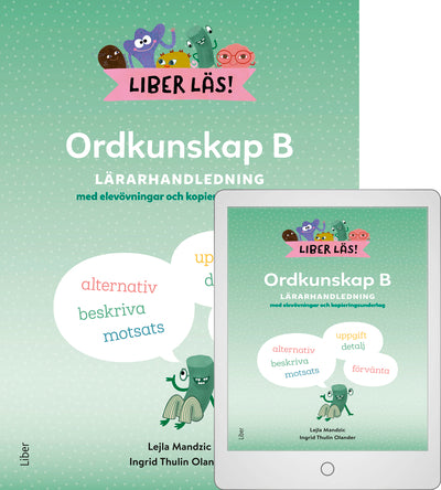 Liber Läs Ordkunskap B Lärarhandledning med Digital (lärarlicens)