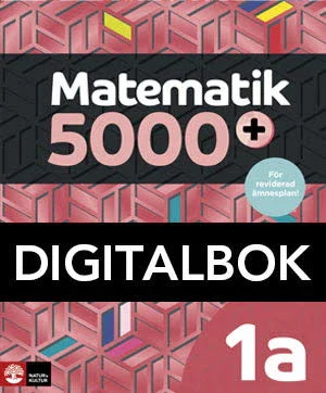Matematik 5000+ Kurs 1a Röd Lärobok Dig.bokUppl2021