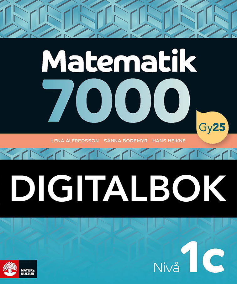 Matematik 7000 nivå 1c Digitalbok