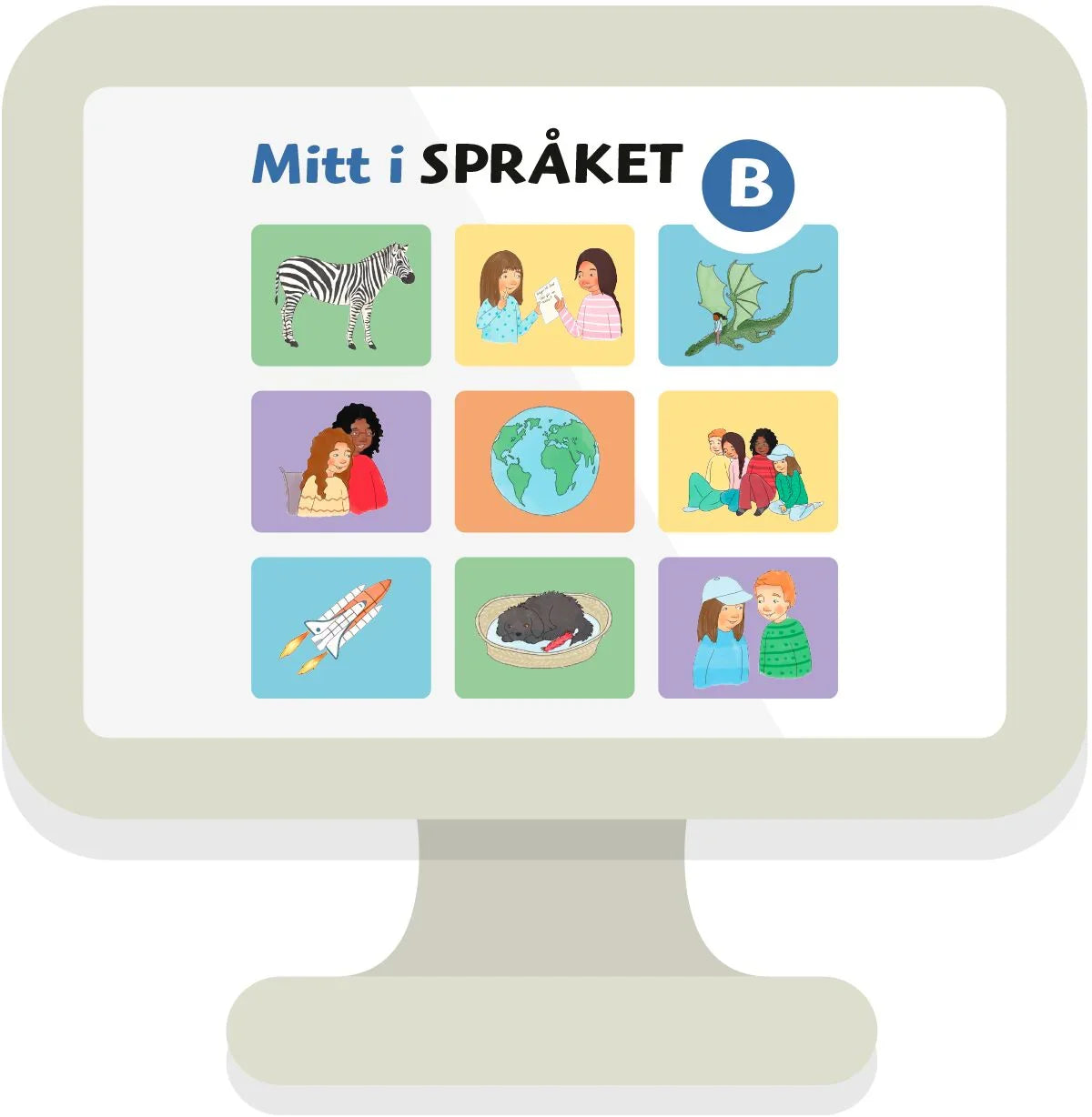 Mitt i språket B, digitalt lärarmaterial och digital elevträ (OBS! Endast för lärare)