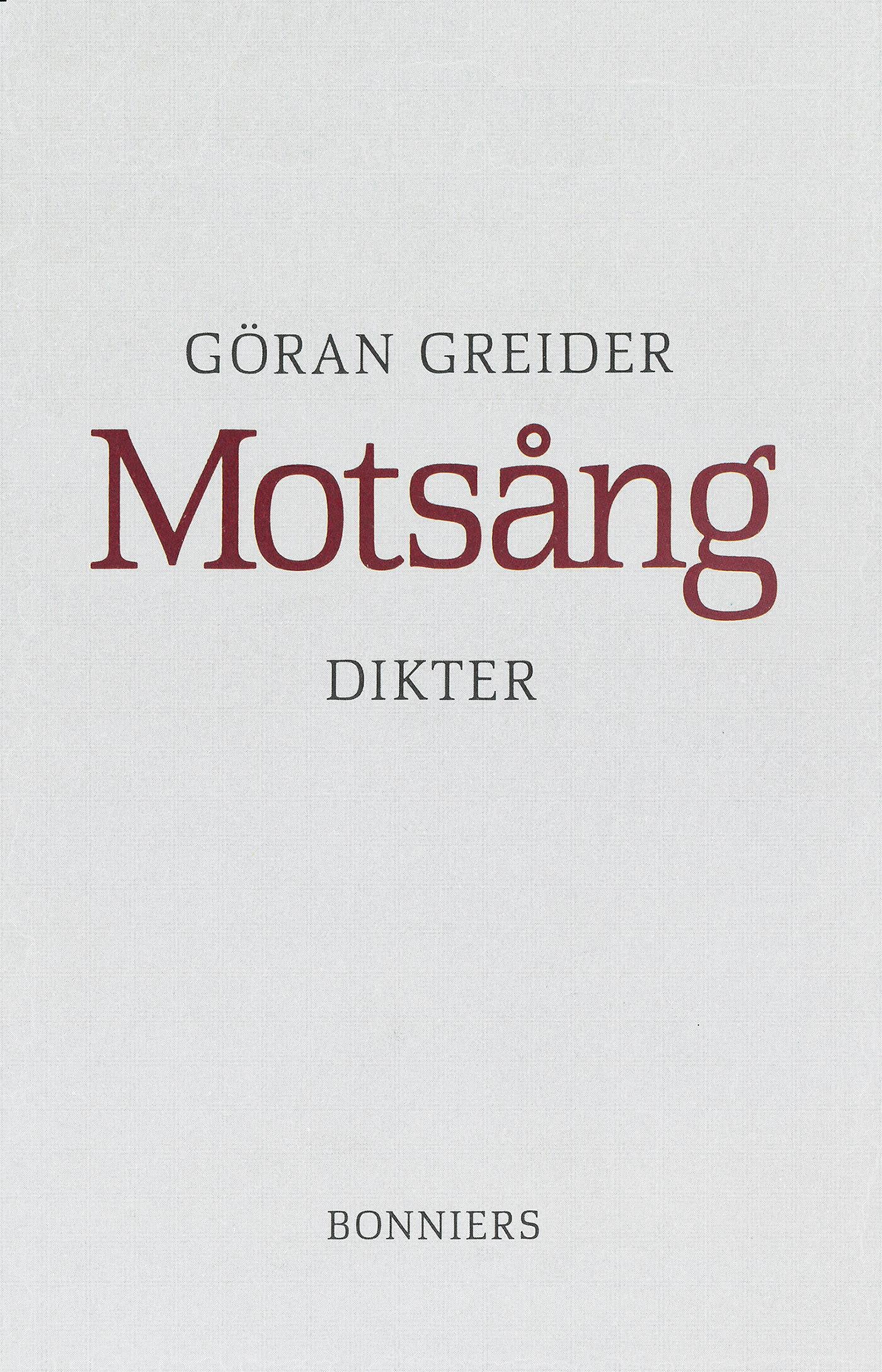 Motsång : Dikter – E-bok