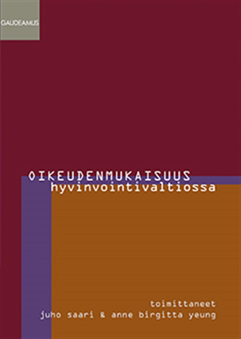 Oikeudenmukaisuus hyvinvointivaltiossa – E-bok