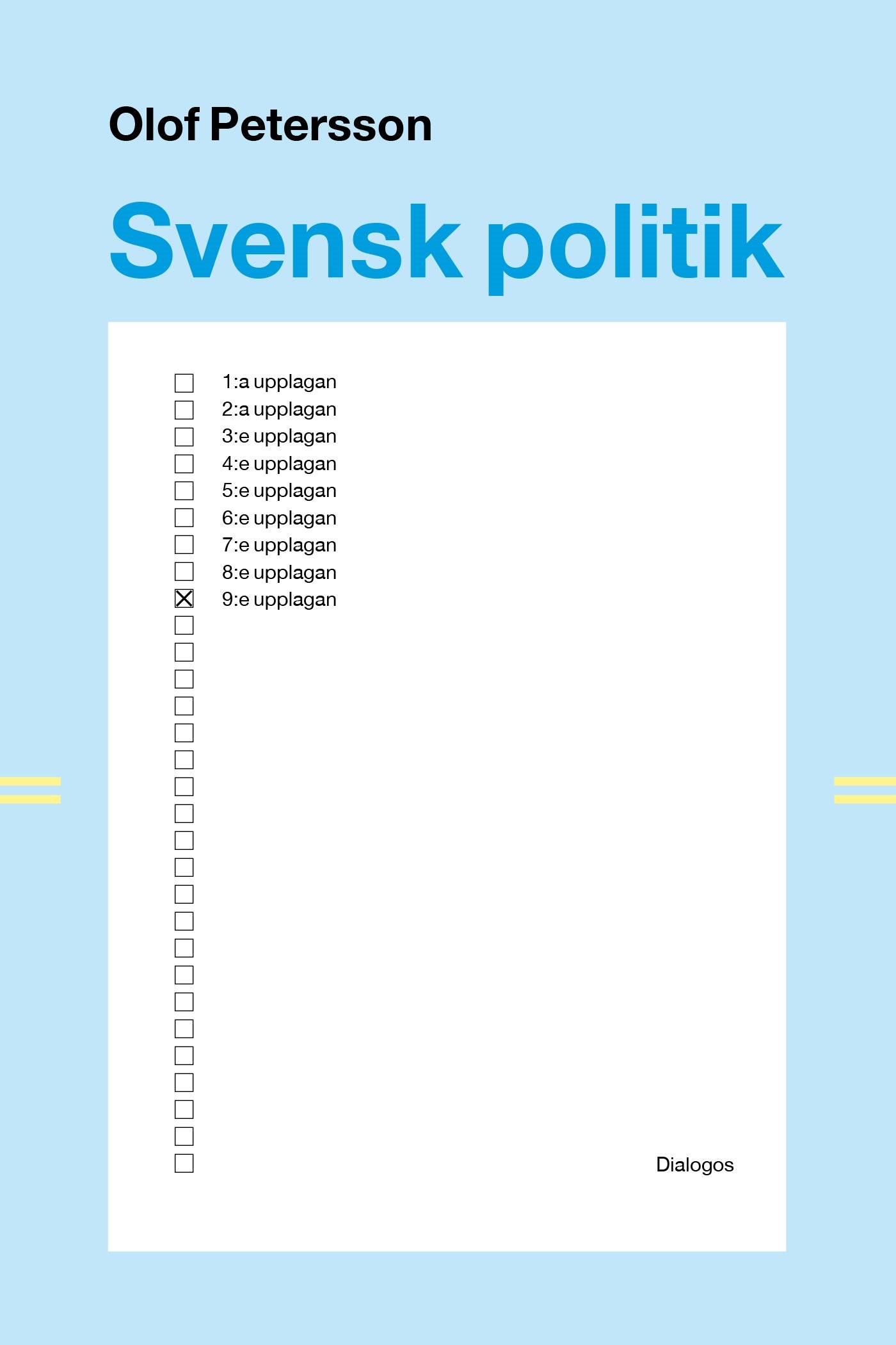 Svensk politik – E-bok