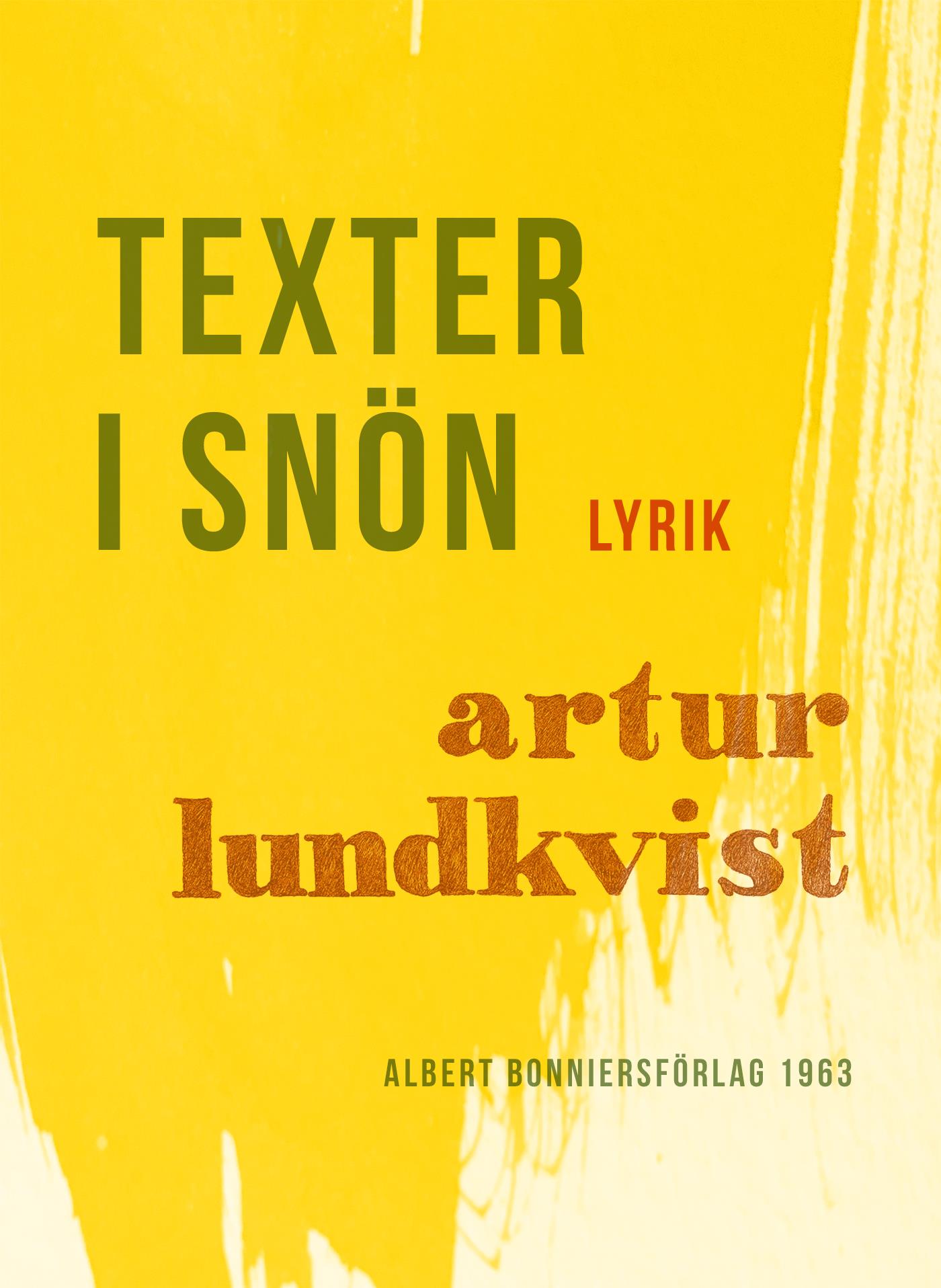 Texter i snön : dikter – E-bok