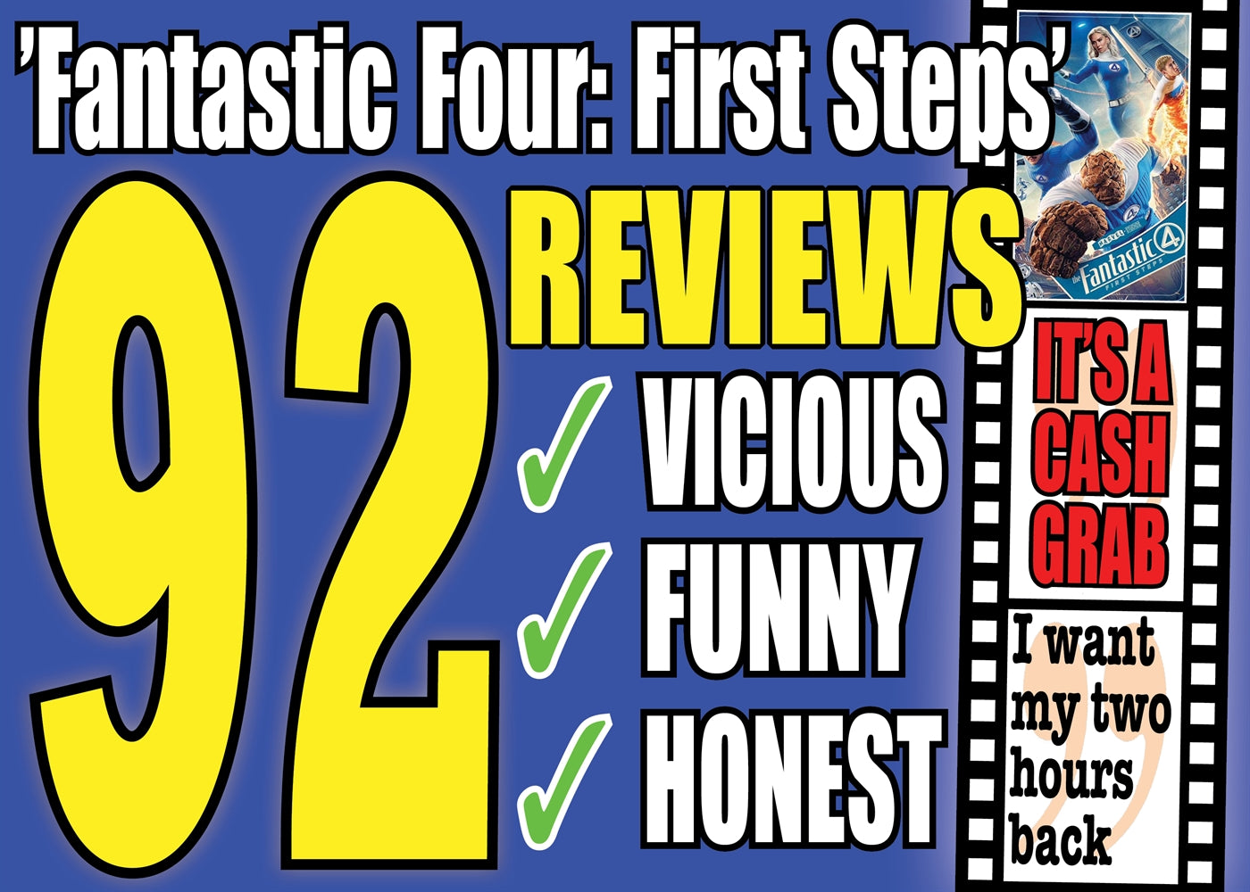 The 92 most vicious (and fun) reviews of the movie ”Fantastic Four: First Steps” – E-bok