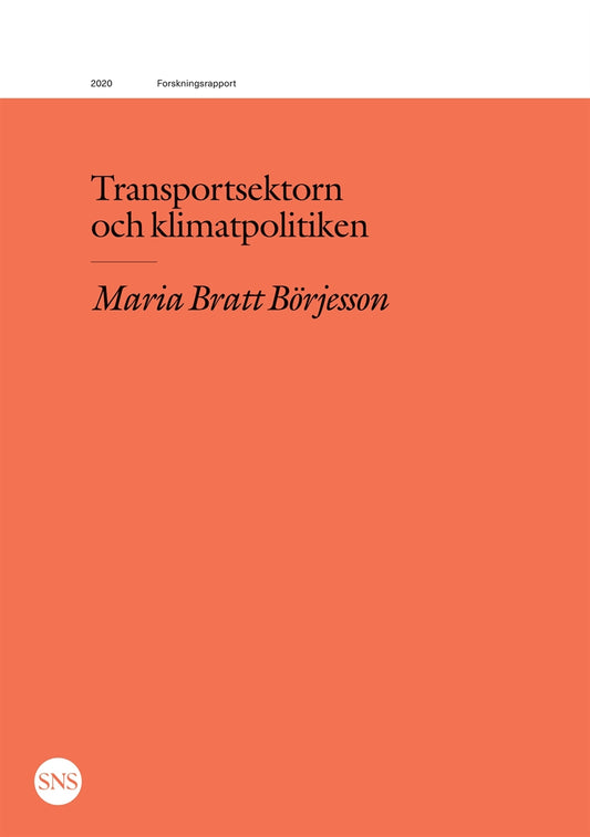 Transportsektorn och klimatpolitiken – E-bok