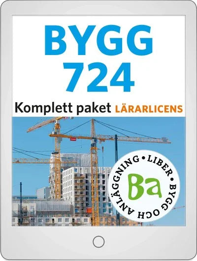 Bygg 724 Digital Komplett paket lärarlicens (12 mån)