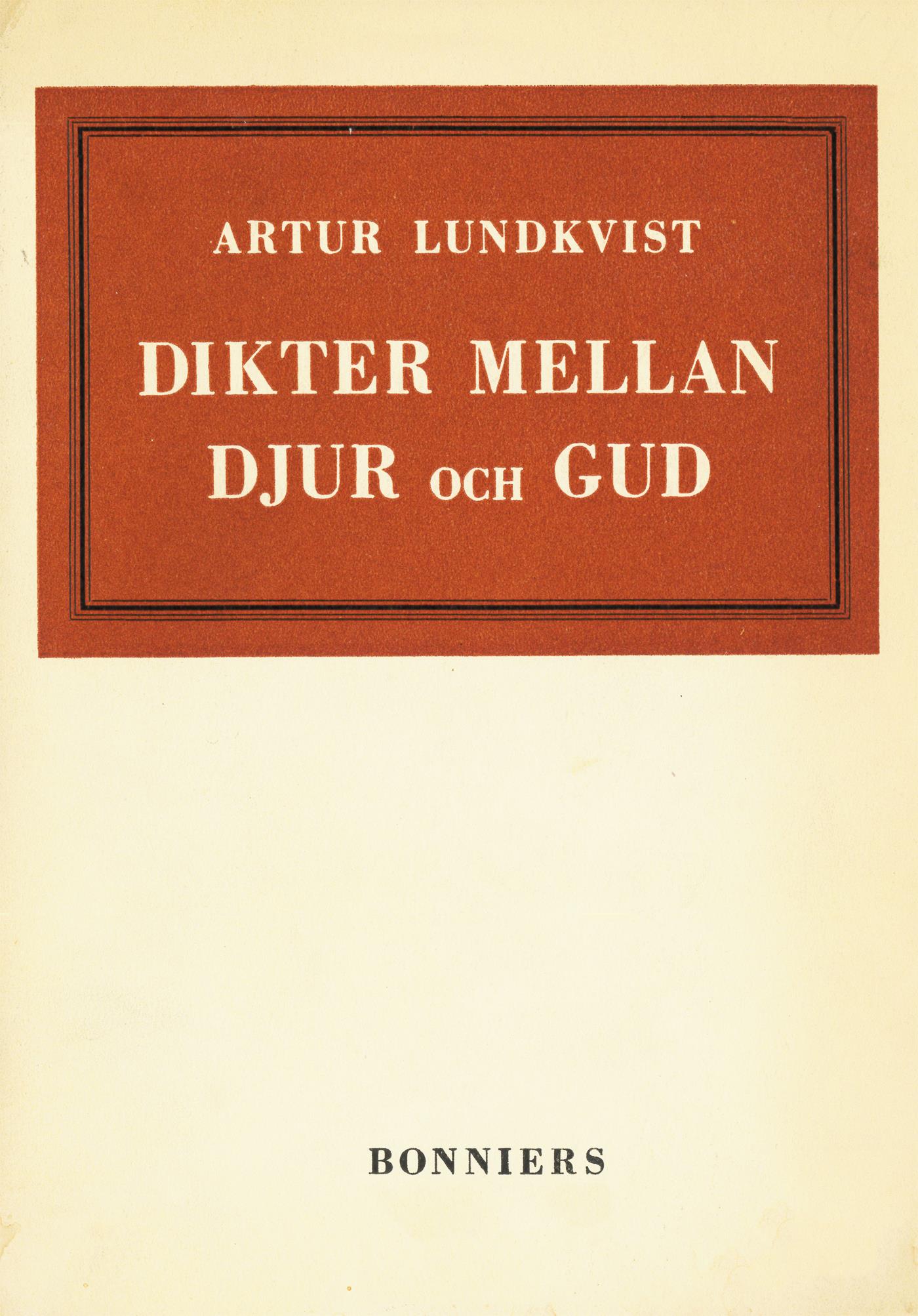 Dikter mellan djur och gud – E-bok