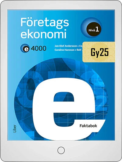 E4000 Företagsekonomi nivå 1 Faktabok Onlinebok