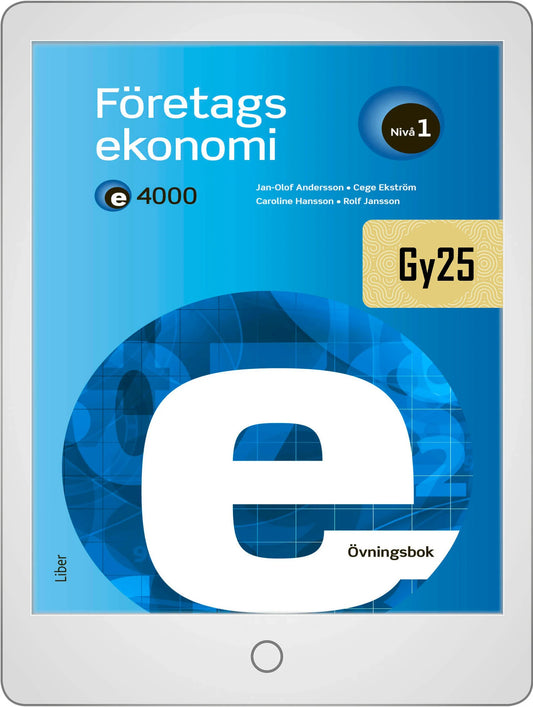 E4000 Företagsekonomi nivå 1 Övningsbok Onlinebok