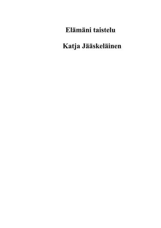 Elämäni taistelu – E-bok