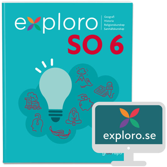 Exploro SO åk 6, grundbok, inkl exploro.se, lärarlic, 12 mån (OBS! Endast för lärare)