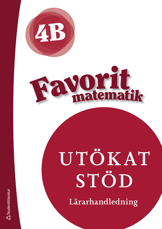 Favorit matematik 4B Utökat stöd - Digital lärarlicens 12 mån