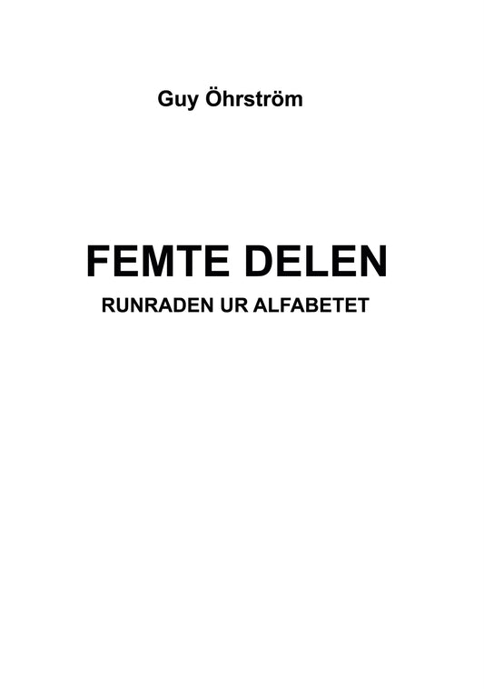 Femte delen -Runraden ur alfabetet – E-bok