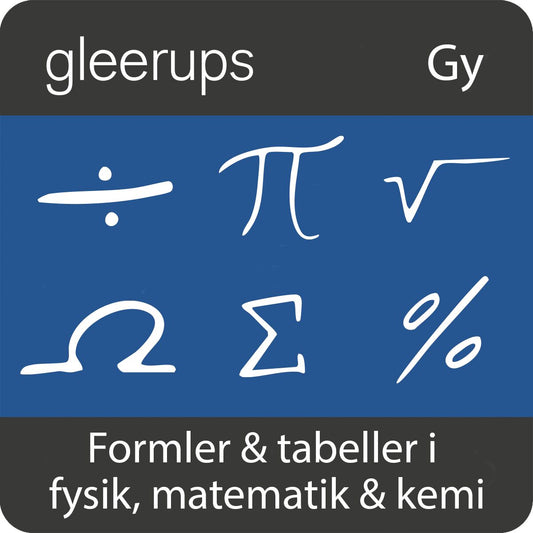 Formler & tabeller i fysik, matematik & kemi, dig lär, 12 m