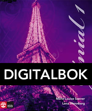 Omslaget till Génial 1 av Marie-Louise Sanner och Lena Wennberg från Natur & Kultur Digital.