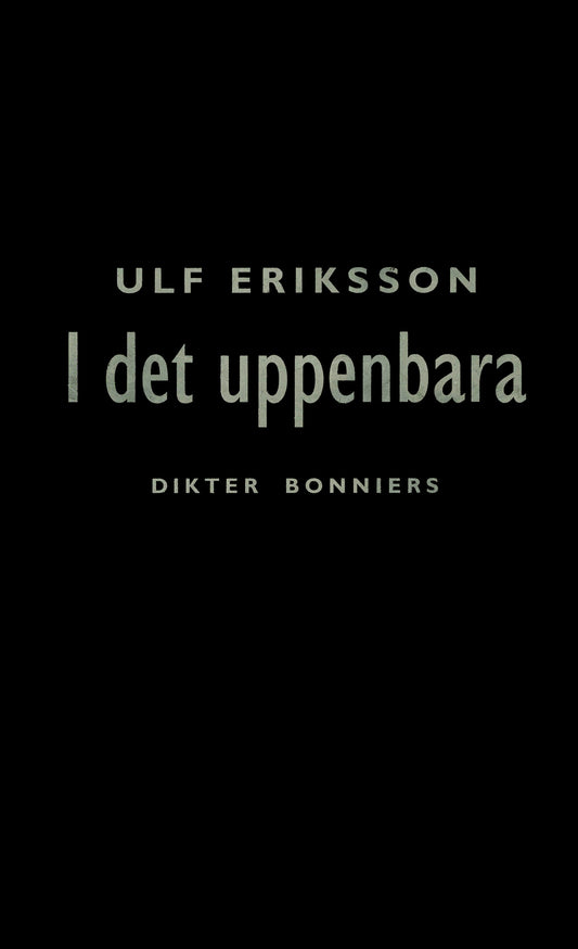 I det uppenbara : dikter – E-bok