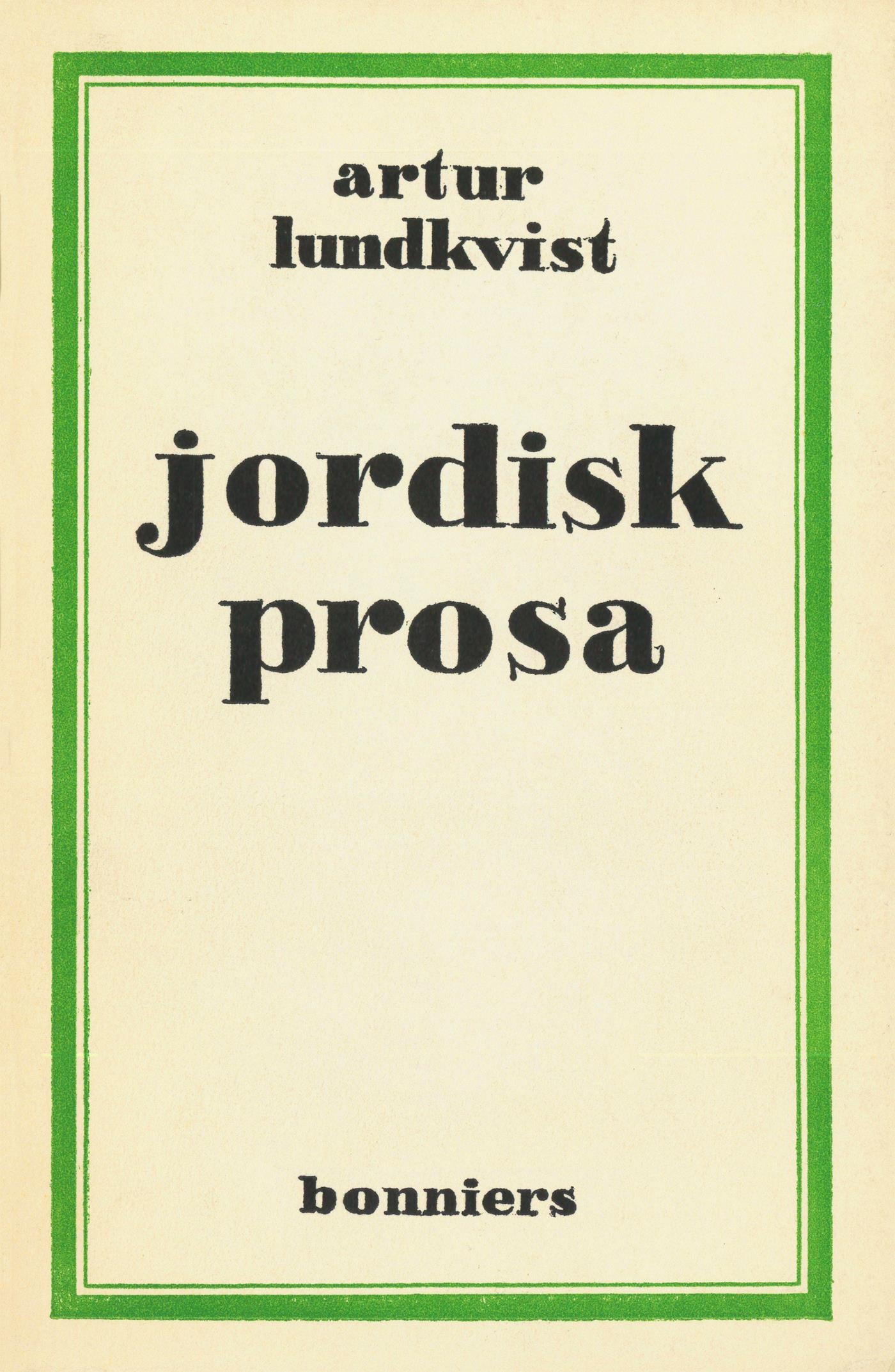 Jordisk prosa – E-bok