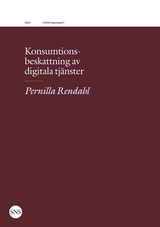 Konsumtionsbeskattning av digitala tjänster – E-bok