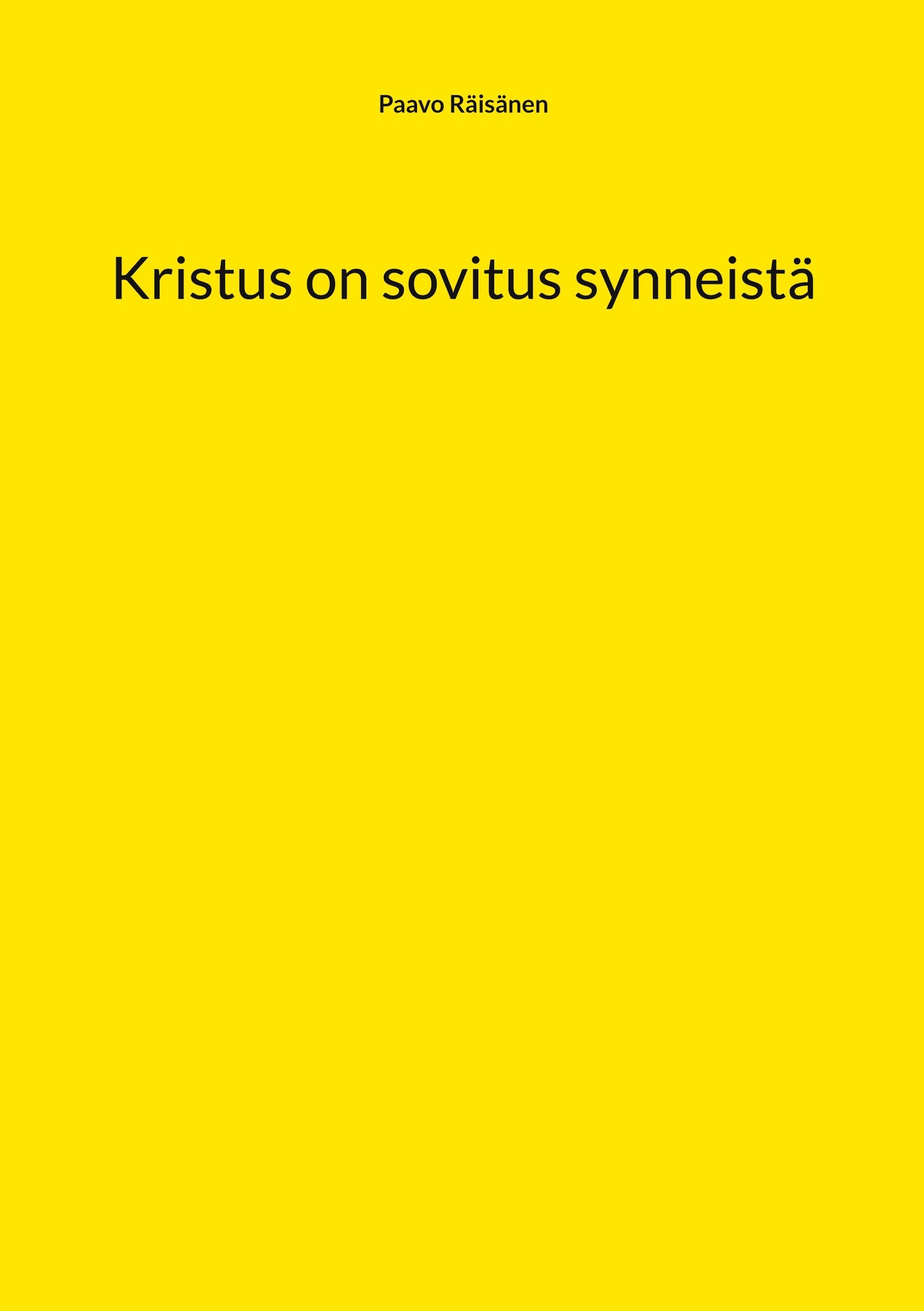 Kristus on sovitus synneistä – E-bok
