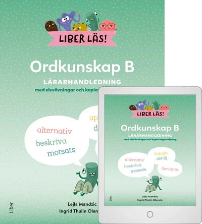 Liber Läs Ordkunskap B Lärarhandledning med Digital (lärarlicens)