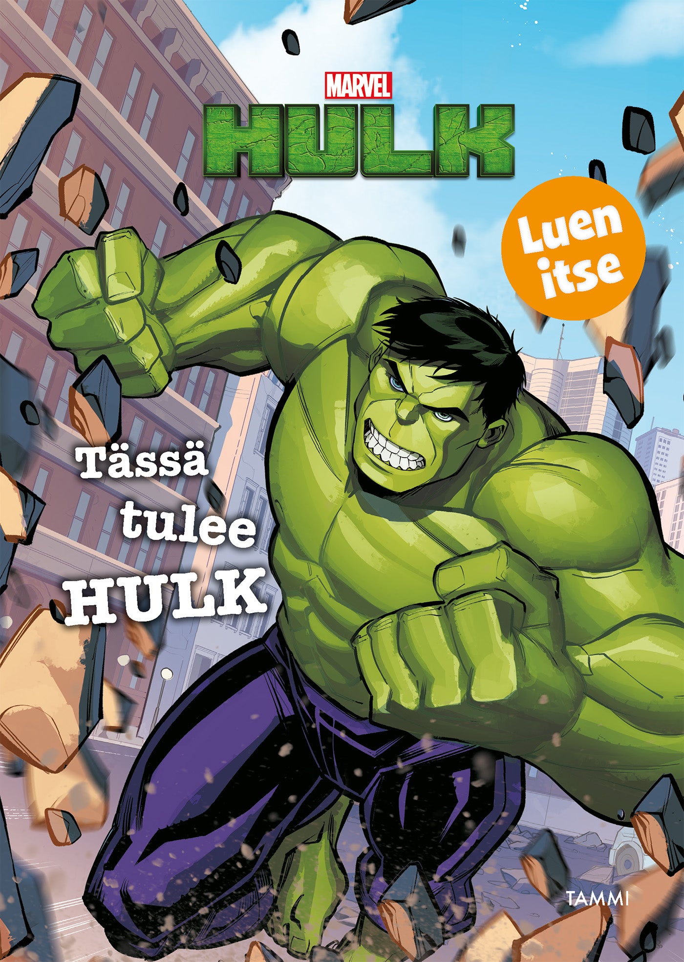 Marvel. Tässä tulee Hulk. Luen itse.  – E-bok