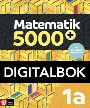 Matematik 5000+ Kurs 1a Gul Lärobok Dig.bokUppl2021