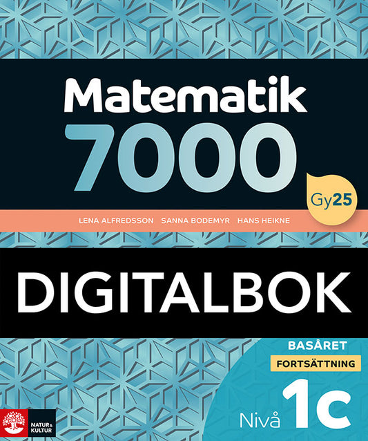 Matematik 7000 fortsättning nivå 1c Basåret Digitalbok