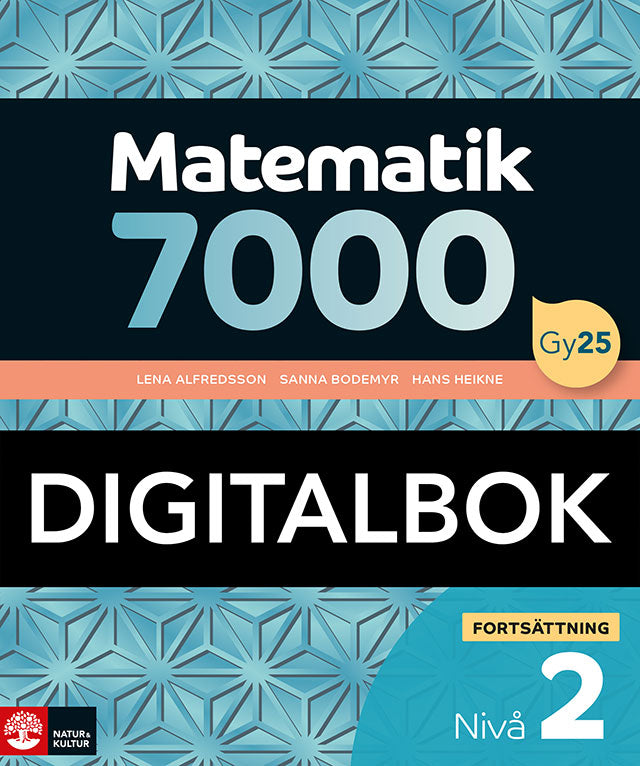 Matematik 7000 fortsättning nivå 2 Digitalbok