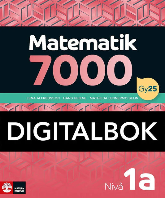 Matematik 7000 nivå 1a Röd Digitalbok