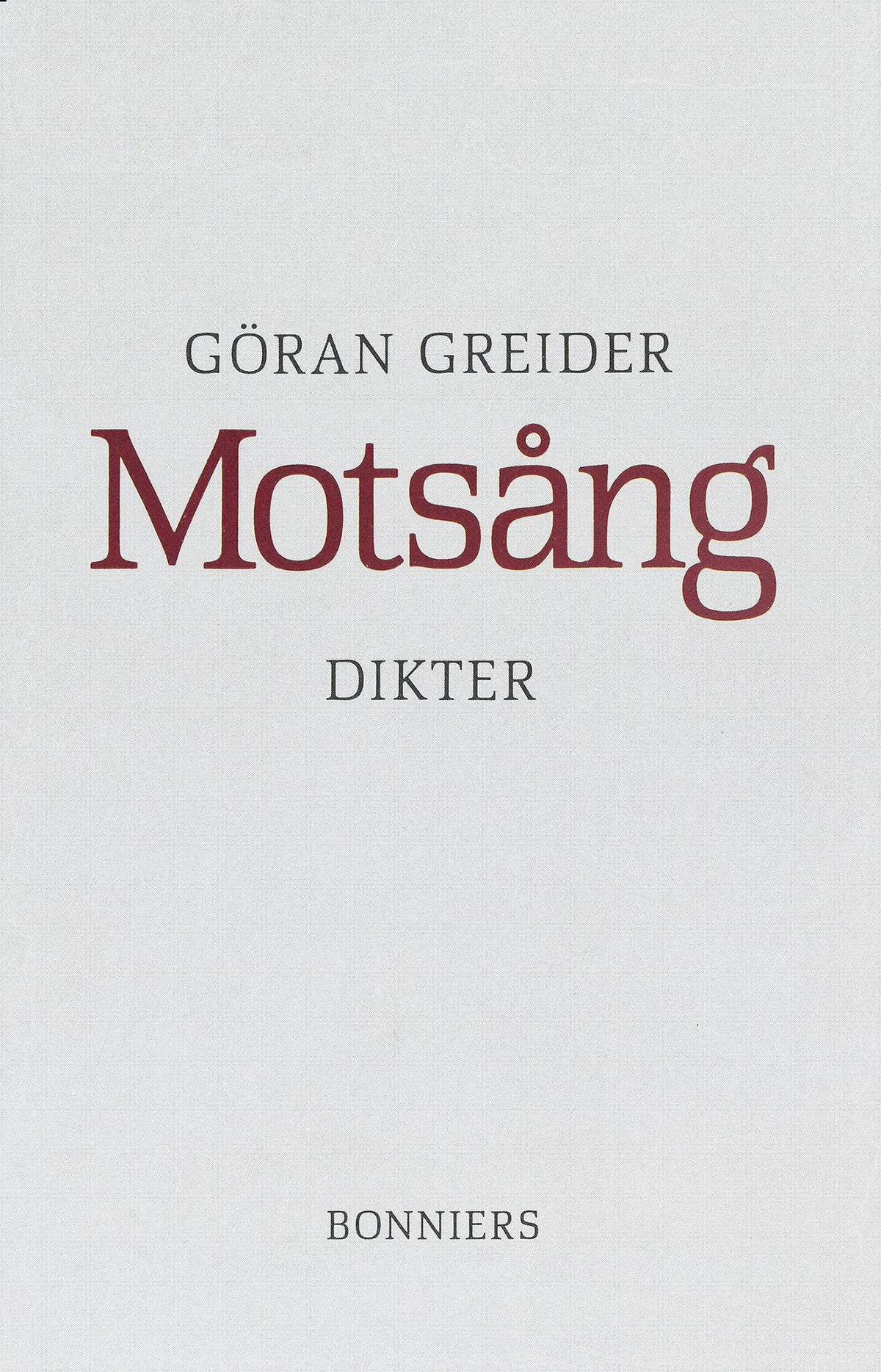 Motsång : Dikter – E-bok