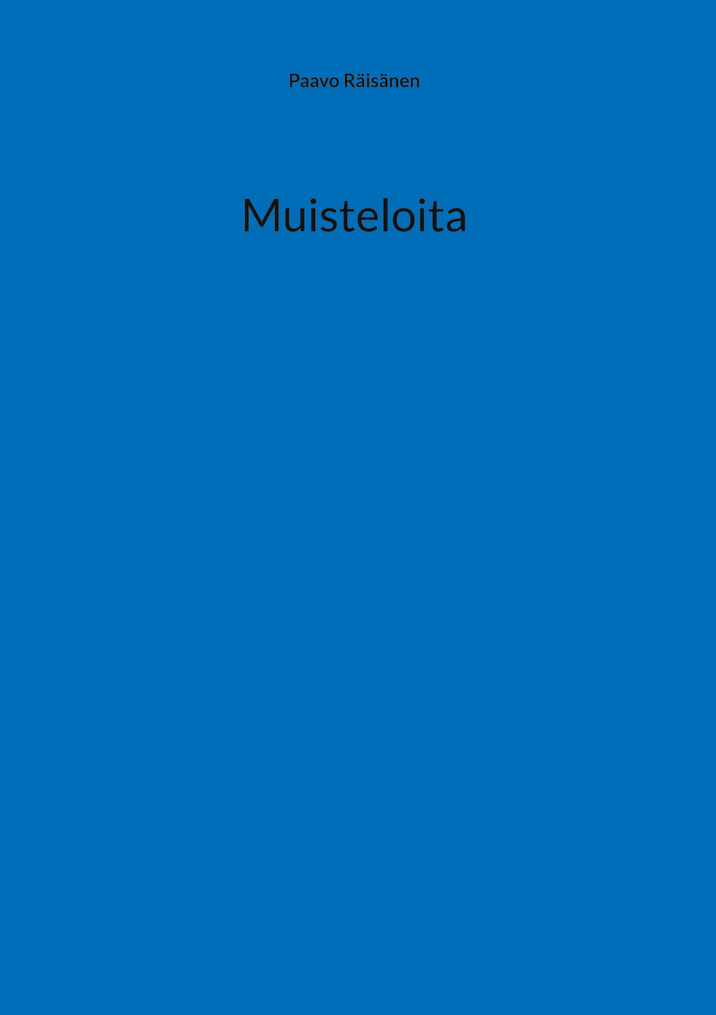 Muisteloita – E-bok