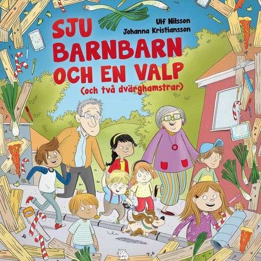 Sju barnbarn och en valp (och två dvärghamstrar) – Ljudbok
