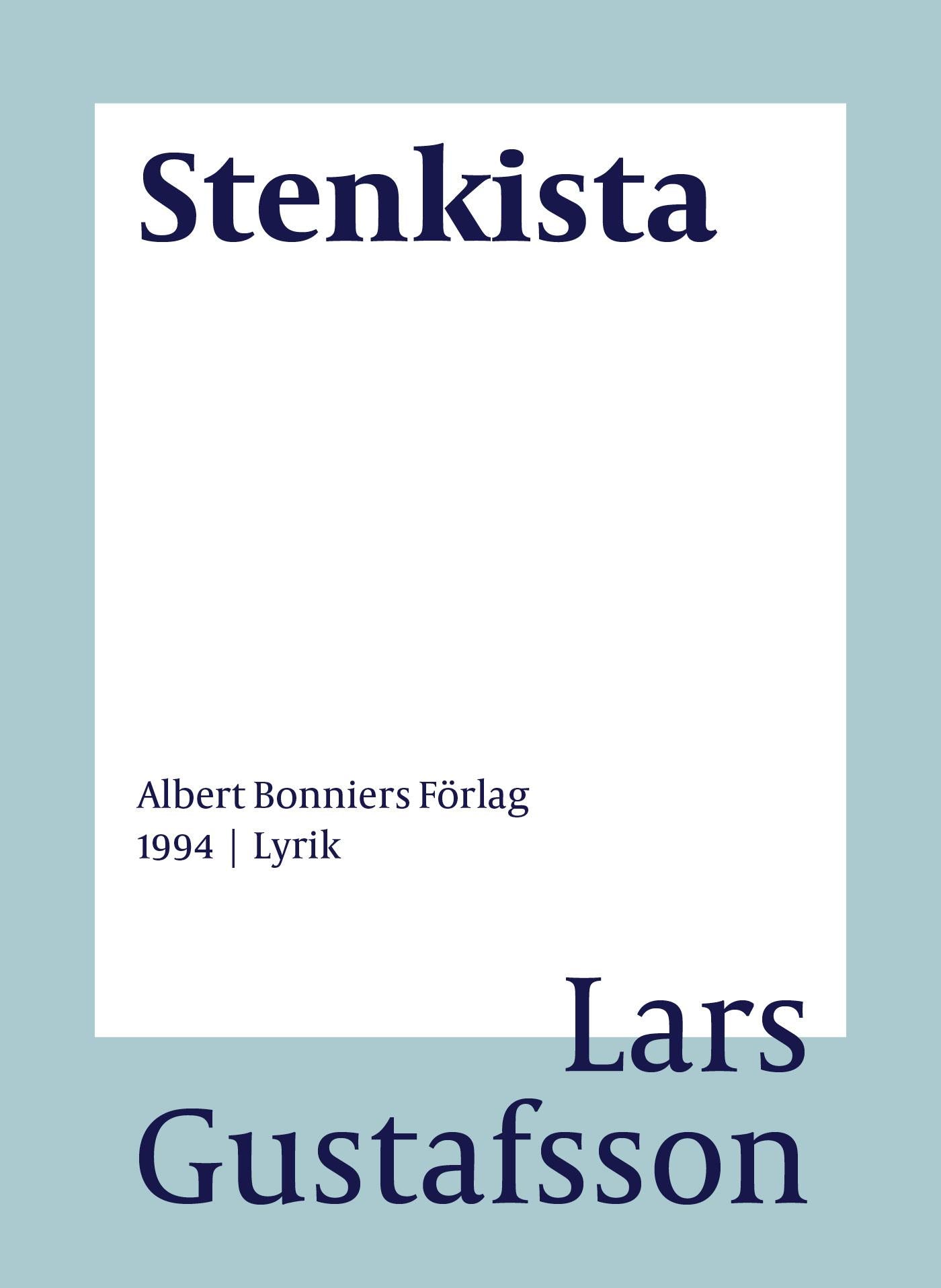 Stenkista : dikter – E-bok