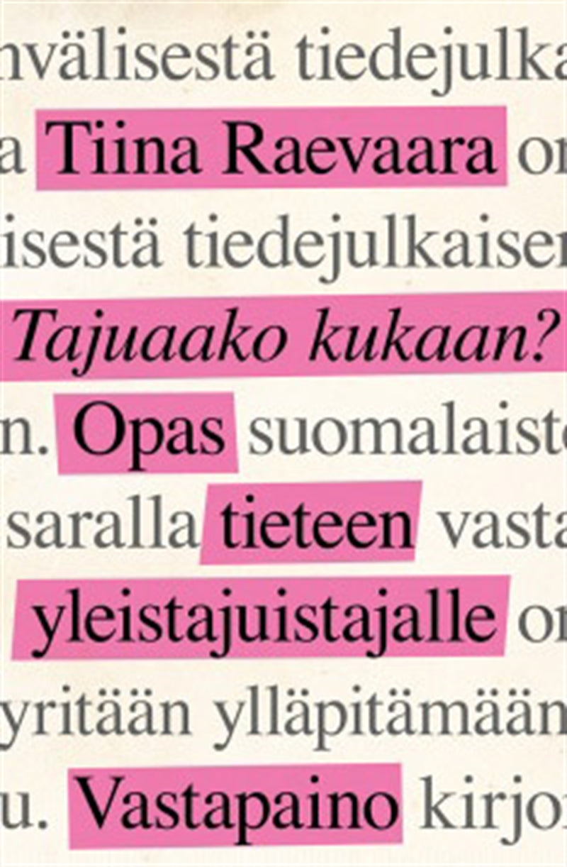 Tajuaako kukaan? – E-bok