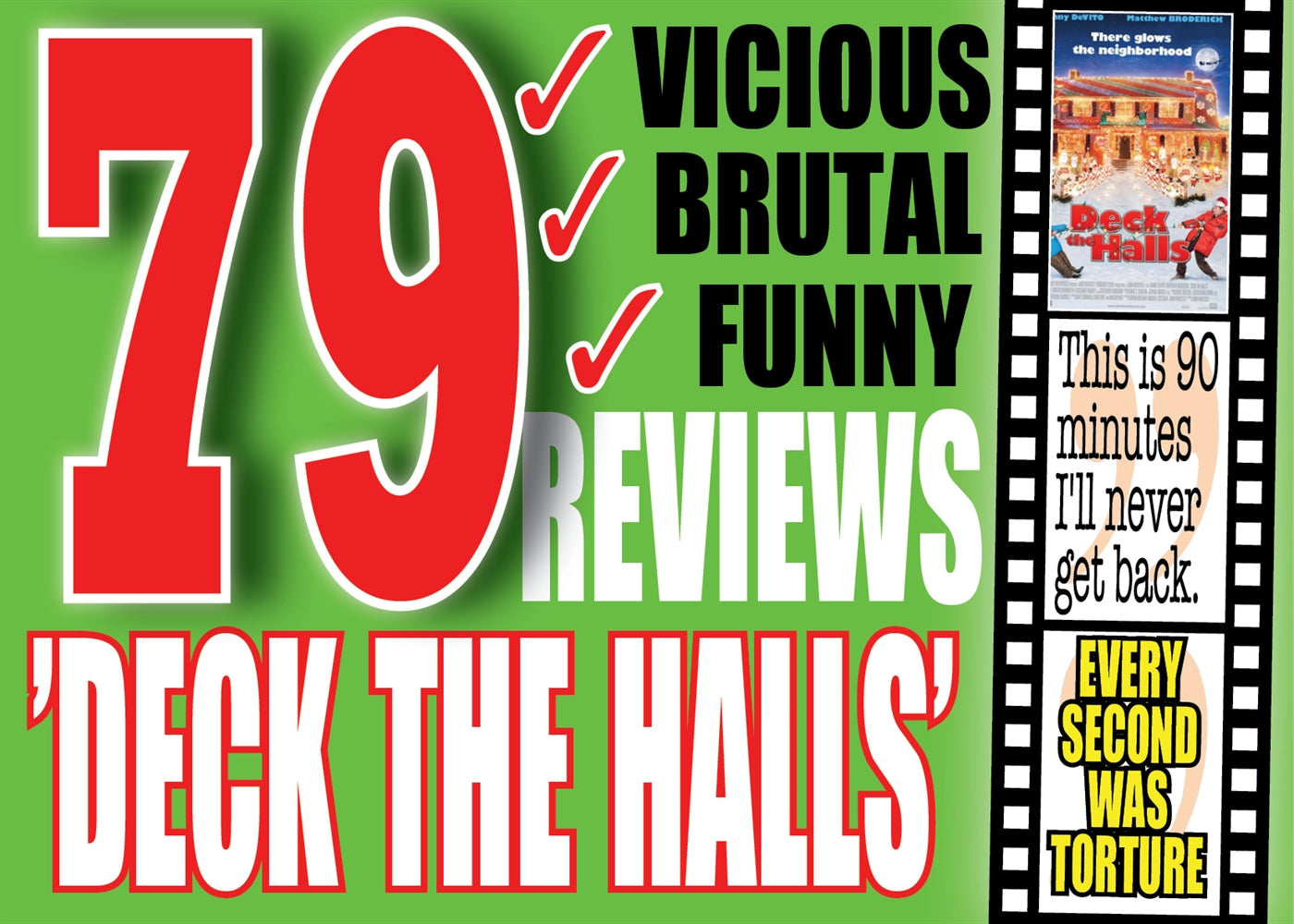 The 79 most vicious reviews of the movie ”Deck the Halls” – E-bok