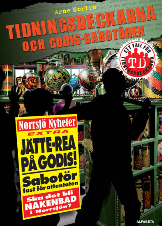 Tidningsdeckarna och godis-sabotören – Ljudbok