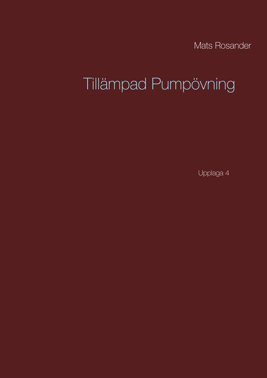 Tillämpad Pumpövning: Upplaga 4 – E-bok