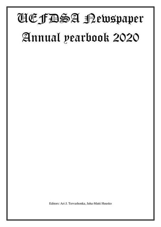 UEFDSA Newspaper Annual yearbook 2020 – E-bok