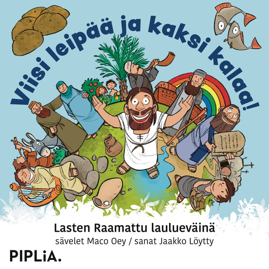 Viisi leipää ja kaksi kalaa! Lasten Raamattu laulueväinä – Ljudbok