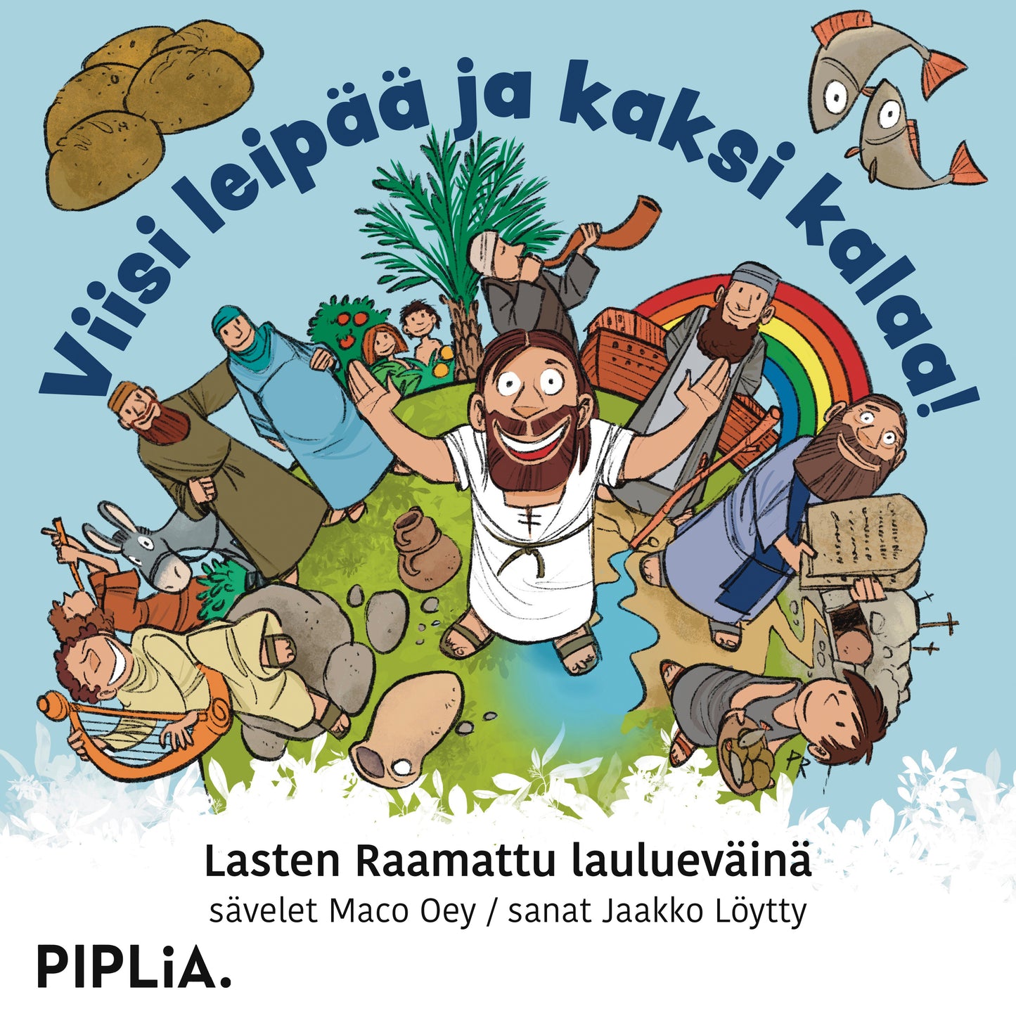 Viisi leipää ja kaksi kalaa! Lasten Raamattu laulueväinä – Ljudbok