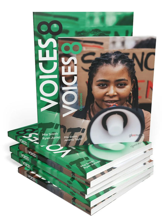 Voices 8 Coursebook+WB, 25+25 ex+dig elevträning+lärarmtrl (OBS! Endast för lärare)